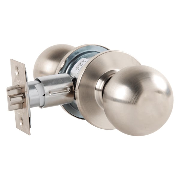Arrow Lock Grade 2 Passage Cylindrical Lock, Ball Knob, Non-Keyed, Satin Nickel Finish, Non-handed MK01-BD-15 - main